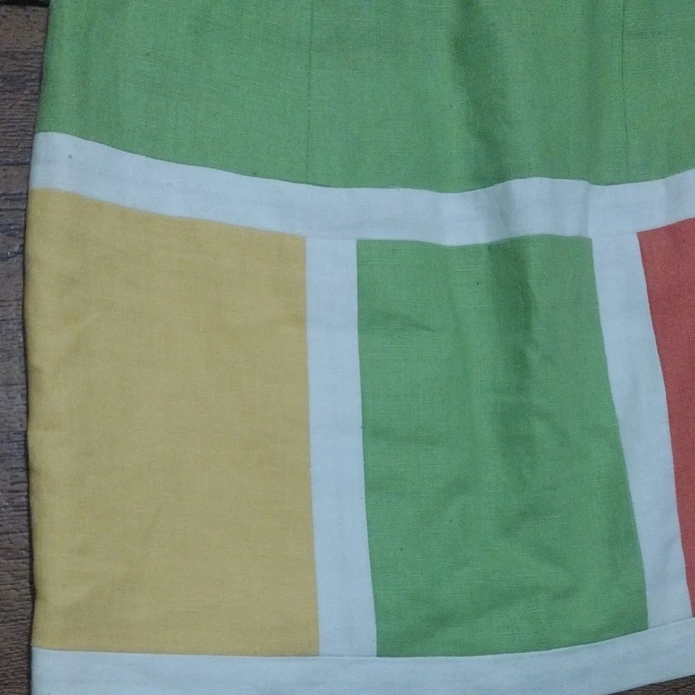 Colorblock Midi Dress in Green and Multicolor - Picture 2 of 6